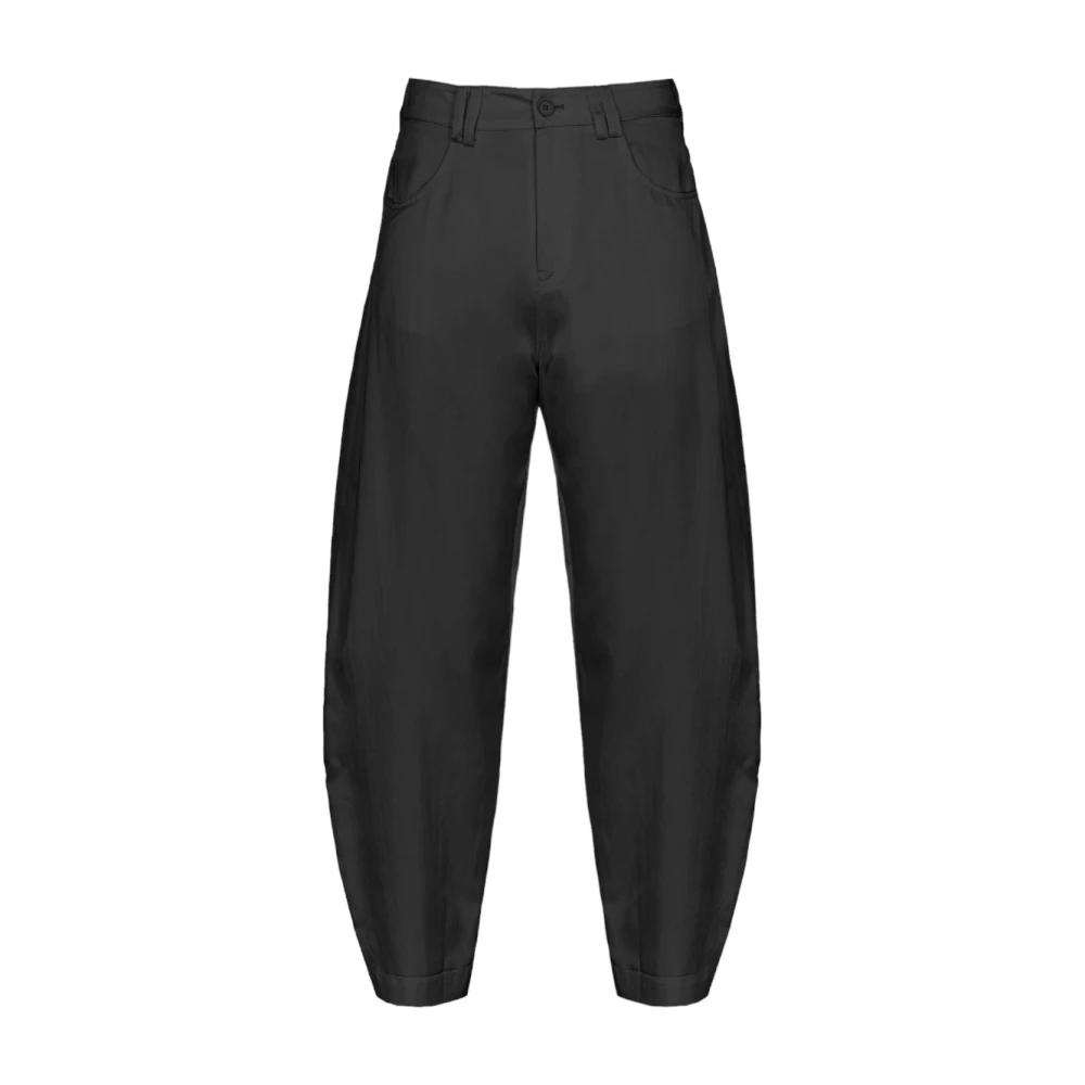 Pinko Women's Black Stylish Straight Trousers - Straight Trousers - Xs - Trousers