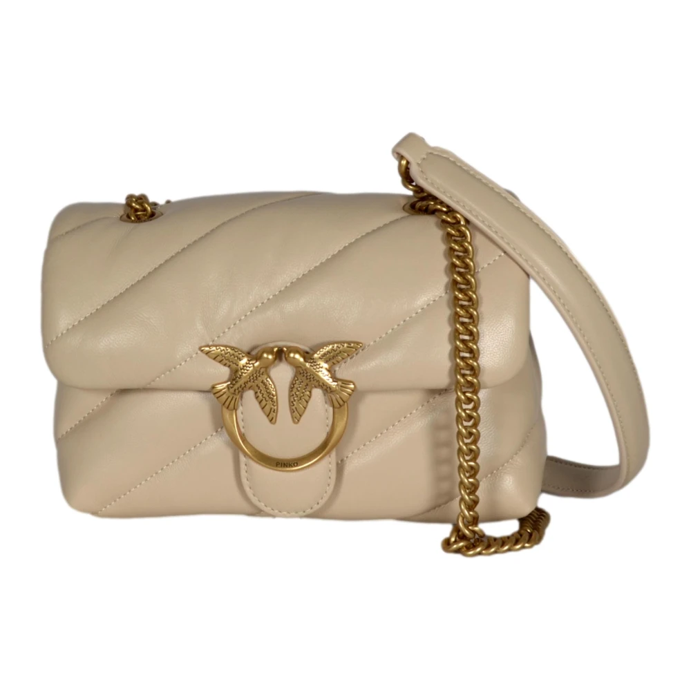 pinko Love Puff Mini Sheep Nappa Tas Beige Dames