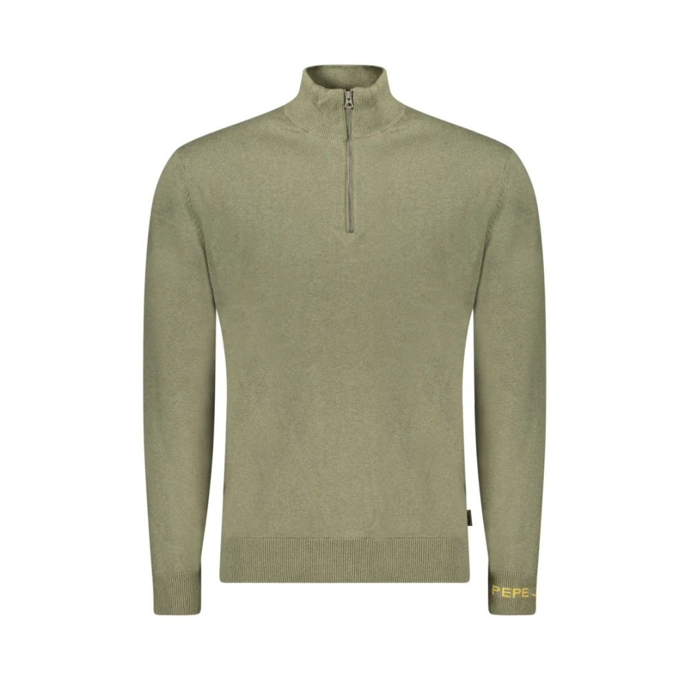 Pepe Jeans Men's Green Half Zip Jumper - Turtlenecks - S - Knitwear