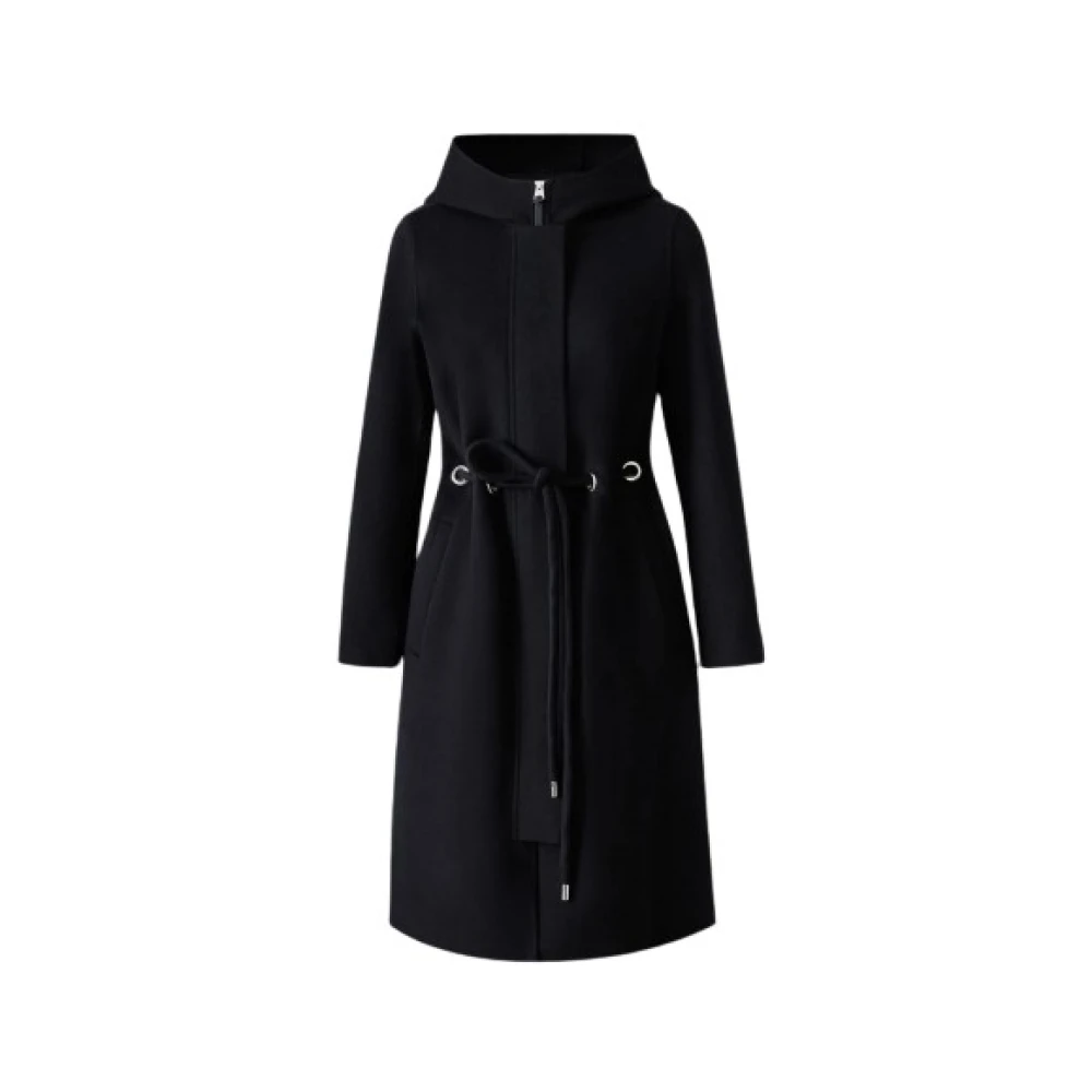Mackage Blithe Handgemaakte wollen jas Black Dames