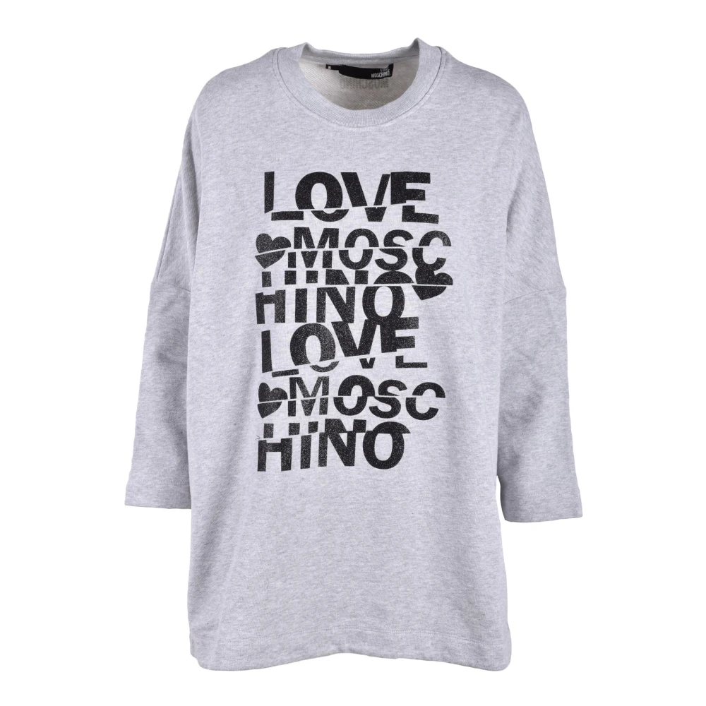 Love Moschino Women's Gray Cotton Knit Sweater