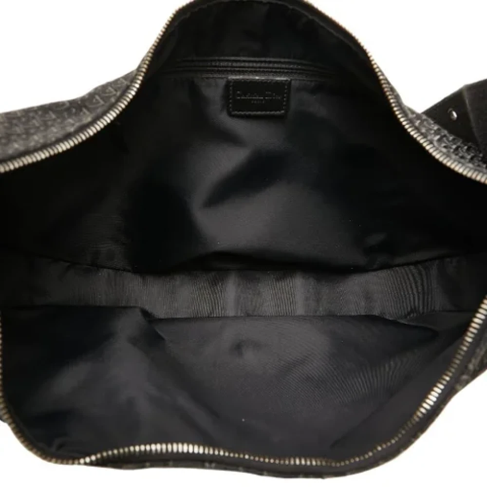 Dior Vintage Pre-owned Canvas shoulder-bags Black Dames