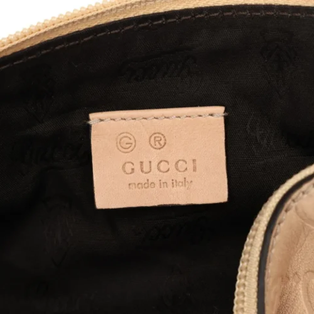 Gucci Vintage Pre-owned Leather clutches Beige Dames