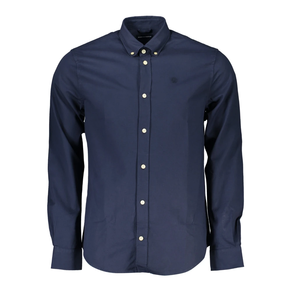 North Sails Blauw Regular Fit Overhemd met Lange Mouwen Blue Heren