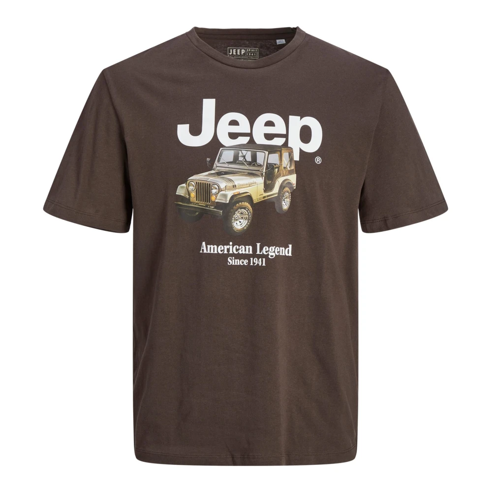 Jack & jones Avontuur Jeep Logo Shirt Brown Heren