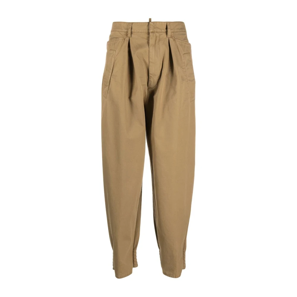 Dsquared2 Women's Brown Casual Cotton Trousers Small
