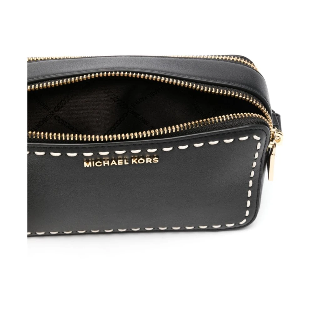 Michael Kors Leren Schoudertas Black Dames
