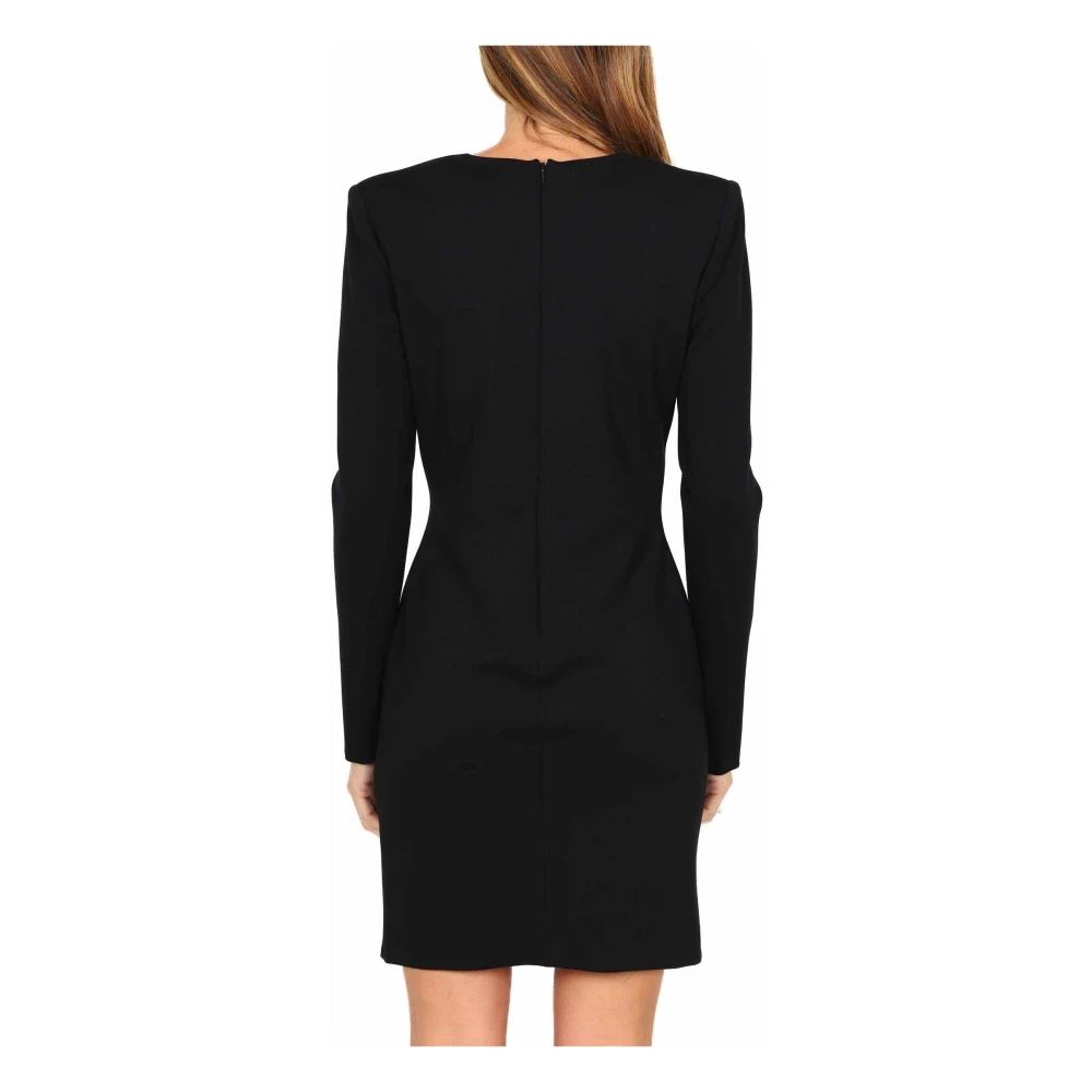 Liu Jo Zwarte Milano Gebreide Jurk V-Hals Black Dames