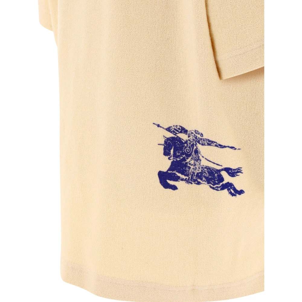 Burberry Katoenen Handdoek T-Shirt Beige Dames