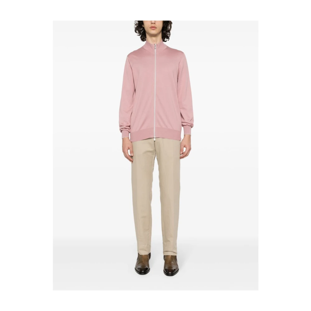 Brioni Slim Fit Beige Linnen Katoenen Broek Beige Heren