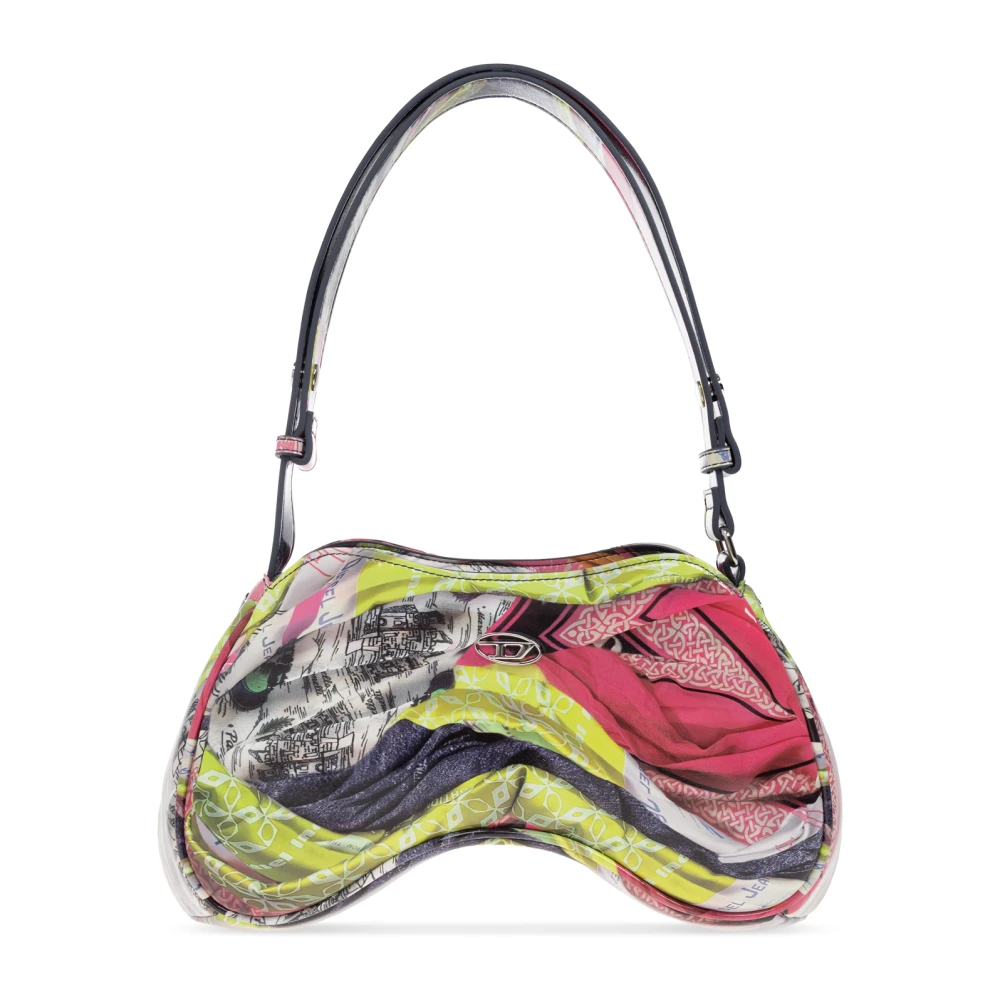 Diesel Multikleur Schoudertas met Ovaal Logo Multicolor Dames