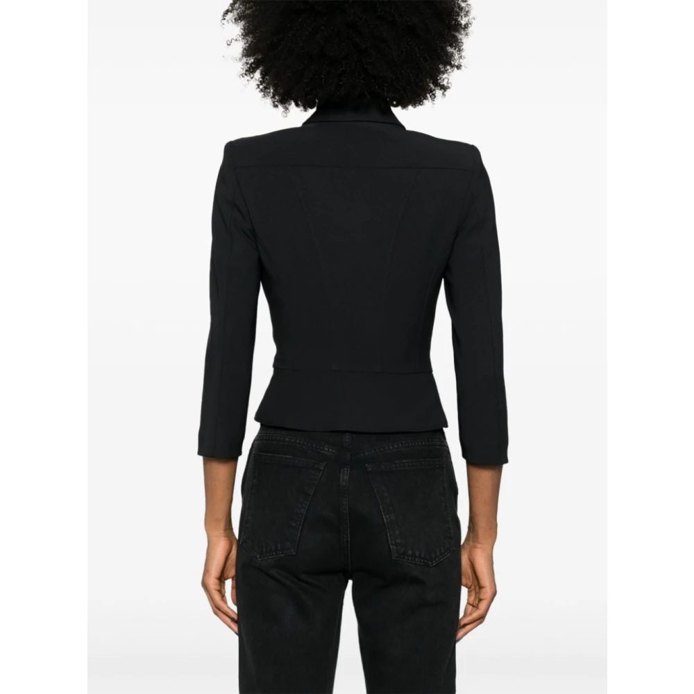 Elisabetta Franchi Nero Outerwear Aw24 Dameskleding Black Dames