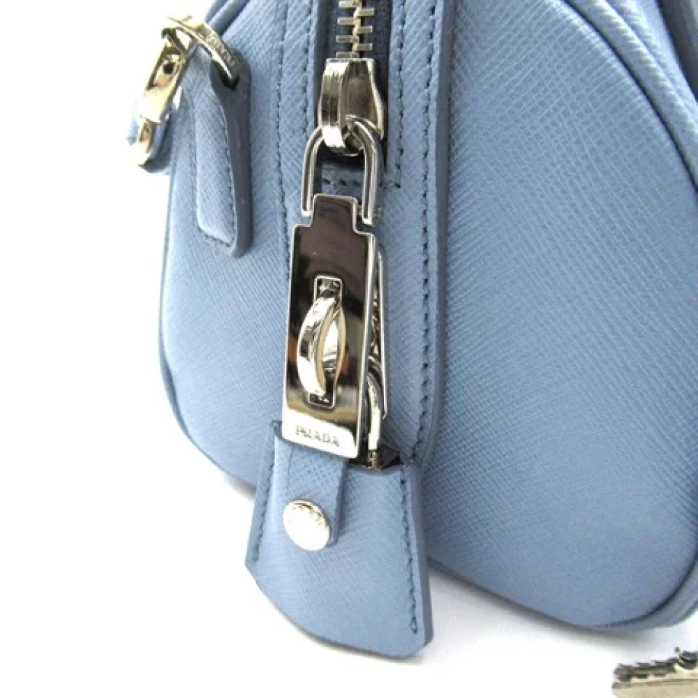 Prada Vintage Pre-owned Leather crossbody-bags Blue Dames