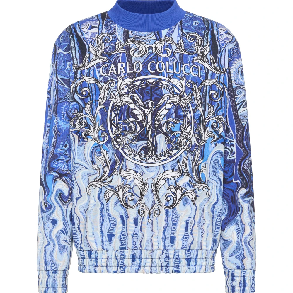 Carlo Colucci Men's Artistic Knit Sweatshirt