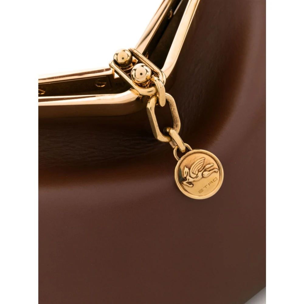 ETRO Bruin Leren Schoudertas Brown Dames