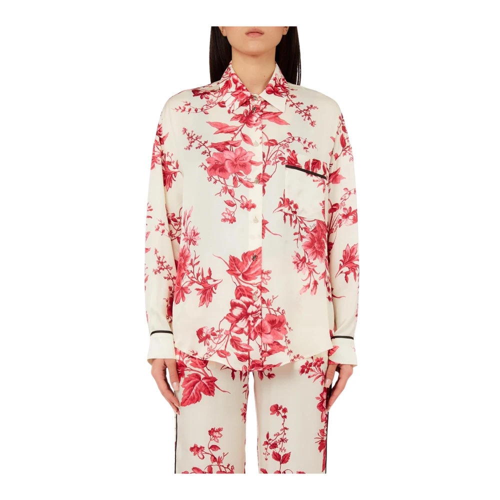 Liu Jo Damen Multicolor Blusen & Hemden, Mehrfarbig, Sgröße: