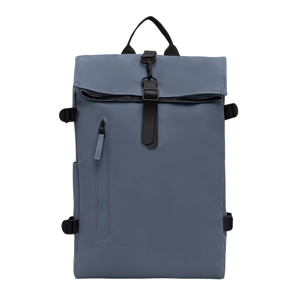 Rains Unisex Blue Dusk Rolltop Rucksack Large 16″ | Everyday | | One Size - Immagine 2