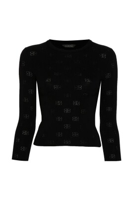 black-open-knit-wool-sweater-top