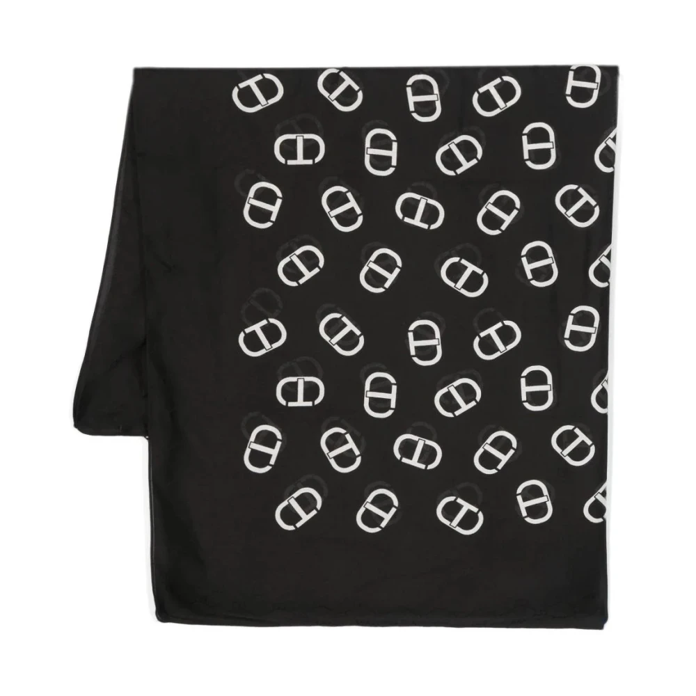 Twinset Logo Oval T All Over Black Dames