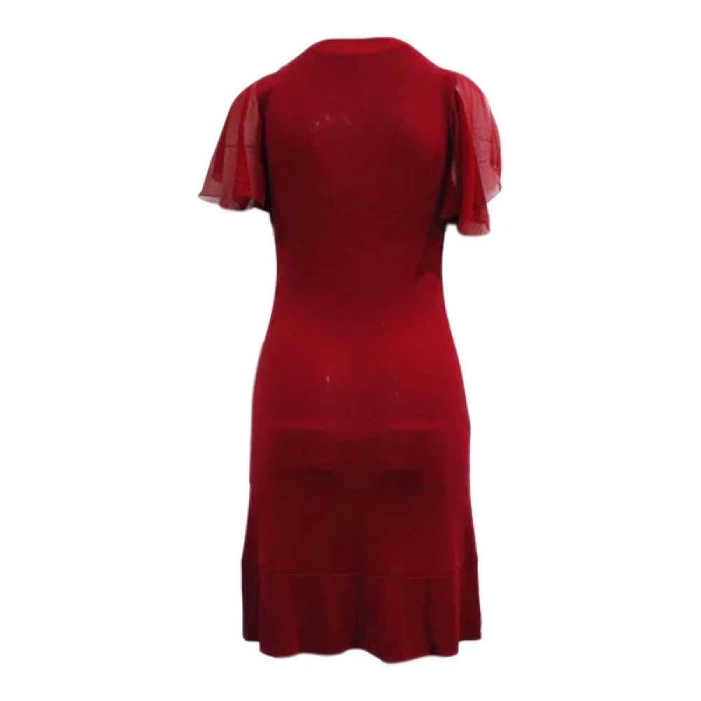 Valentino Vintage Pre-owned Polyester dresses Red Dames