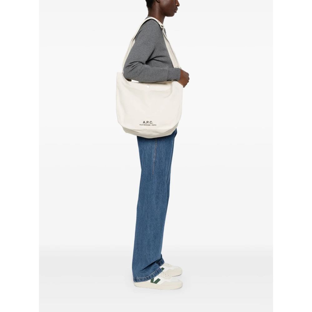 A.p.c. Witte Schoudertas met Logoprint White Dames
