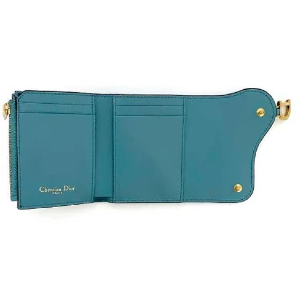 Dior Vintage Pre-owned Canvas wallets Blue Dames