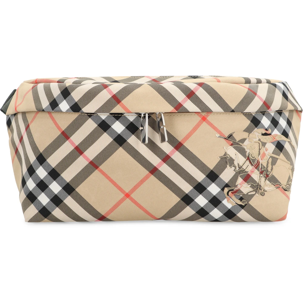 Burberry Beige Nylon Bältesväska Med Dragkedja