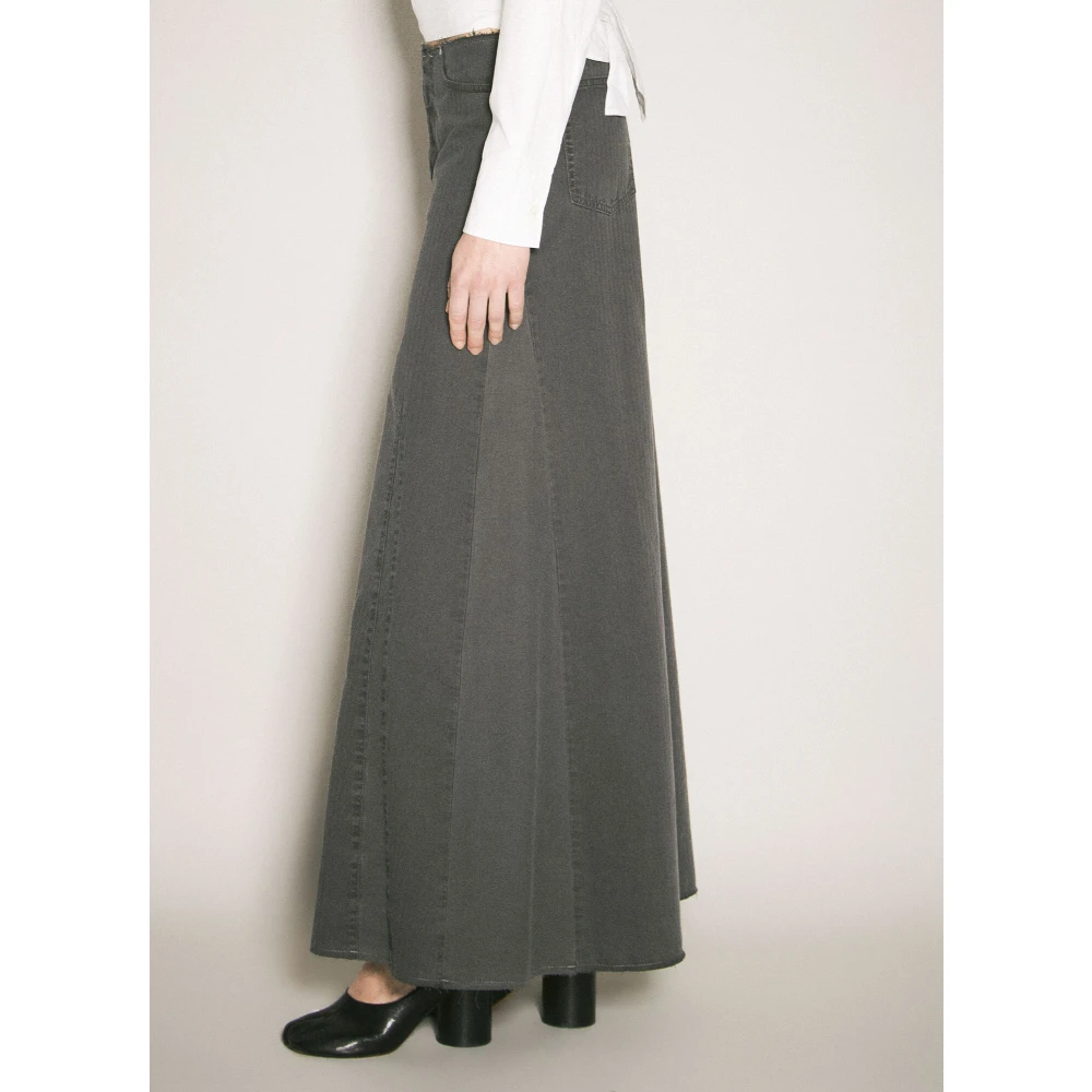 Our Legacy Herringbone Maxi Rok Gray Dames