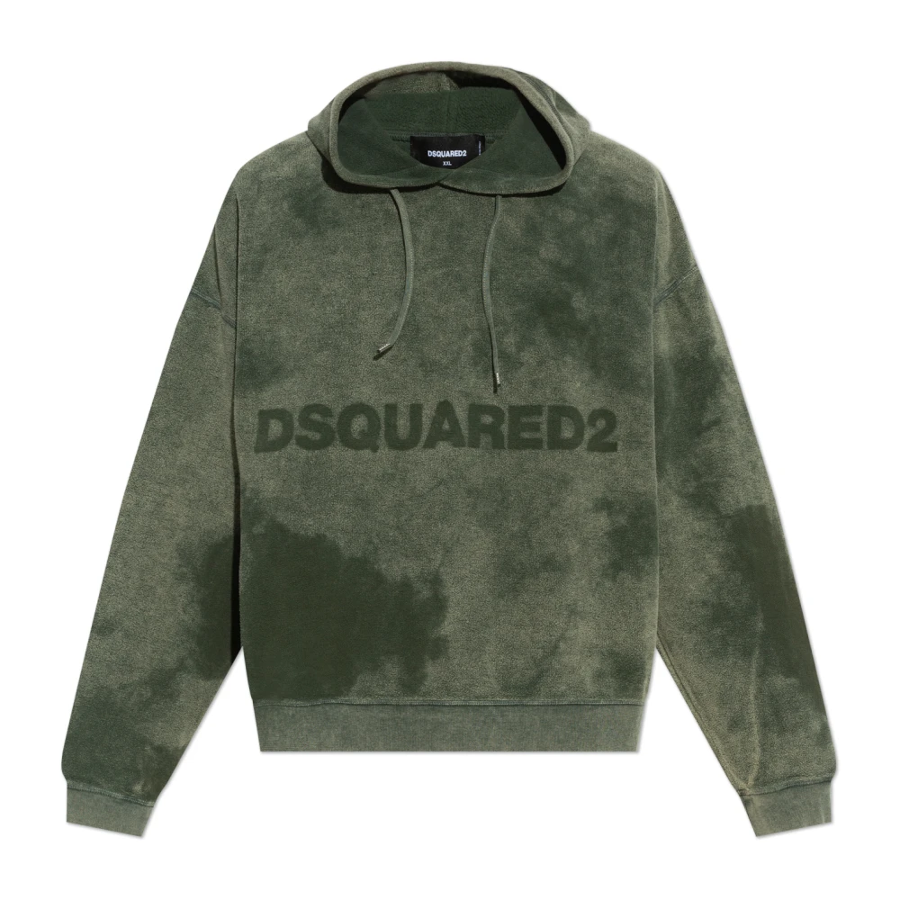 Dsquared2 Groene Katoenen Hoodie met Koord Green Heren