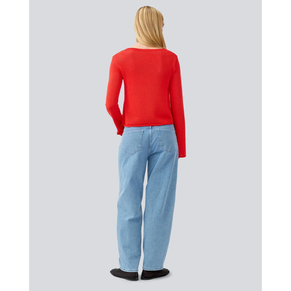 Modström Flared O-Neck Top IvonneMD Stijl Red Dames