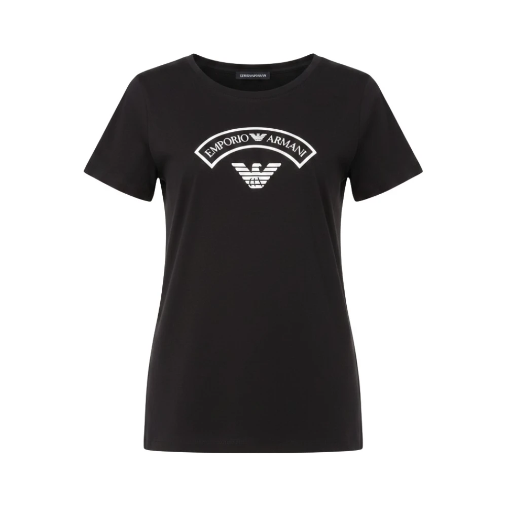 Emporio Armani Mujer Negro - T-Shirt 164340 Logomania - Tops - Xs