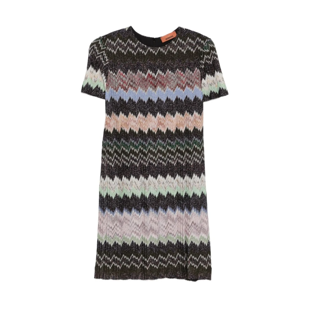 Missoni Women's Black Zig Zag Short Dress - Short Dresses - M - Dresses