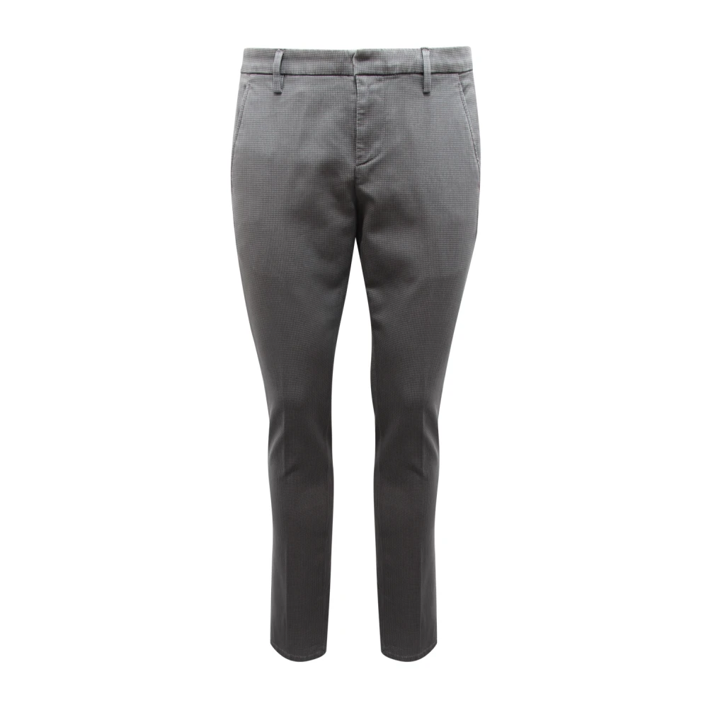 Dondup Men's Gray Slim-Fit Trousers, W32, Grey Gaubert Trousers Made In Italy