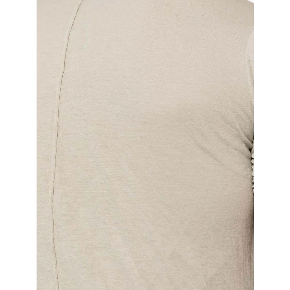 Rick Owens Grijze Dubbellaagse Katoenen T-shirt Gray Heren
