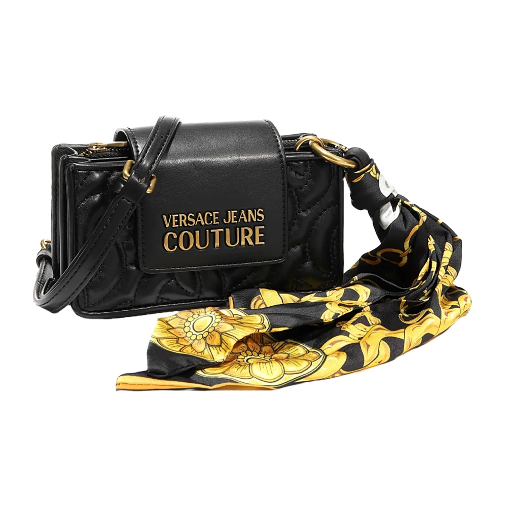 Versace Jeans Couture Gewatteerde tas met sjaal Black Dames