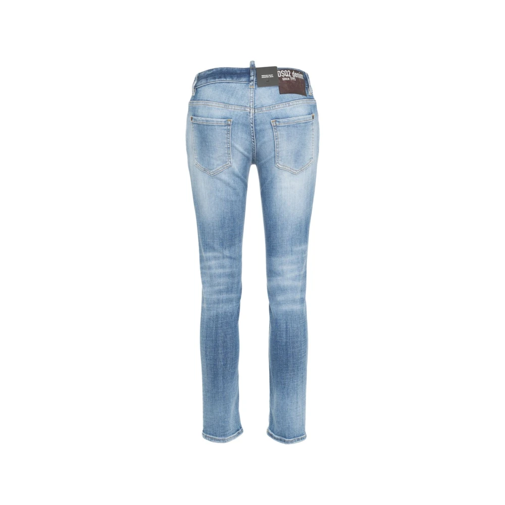 Dsquared2 Blauwe Skinny Jeans Verhoog Garderobe Stijl Blue Dames