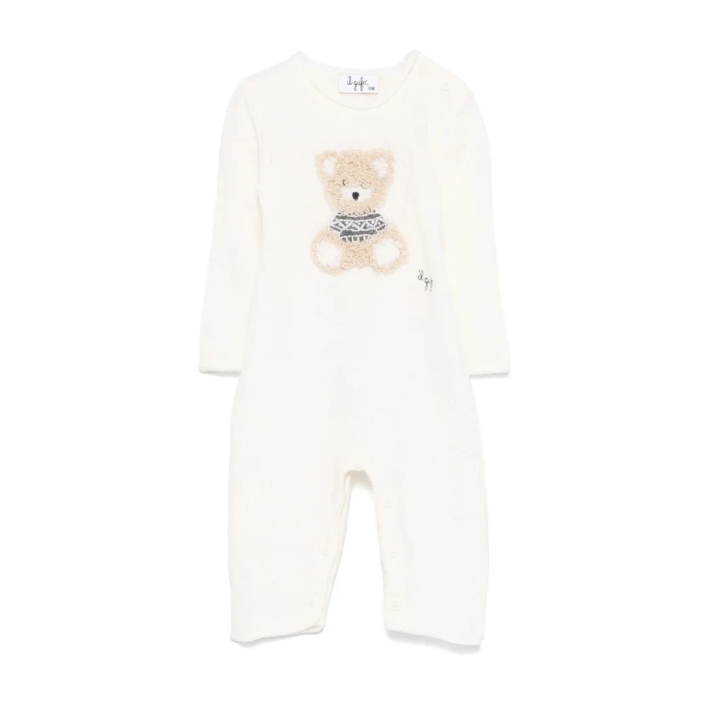 Il Gufo Unisex Kids White Stylish Junior Dress Aw24 - Bodies & Sets - 3 M - Kids