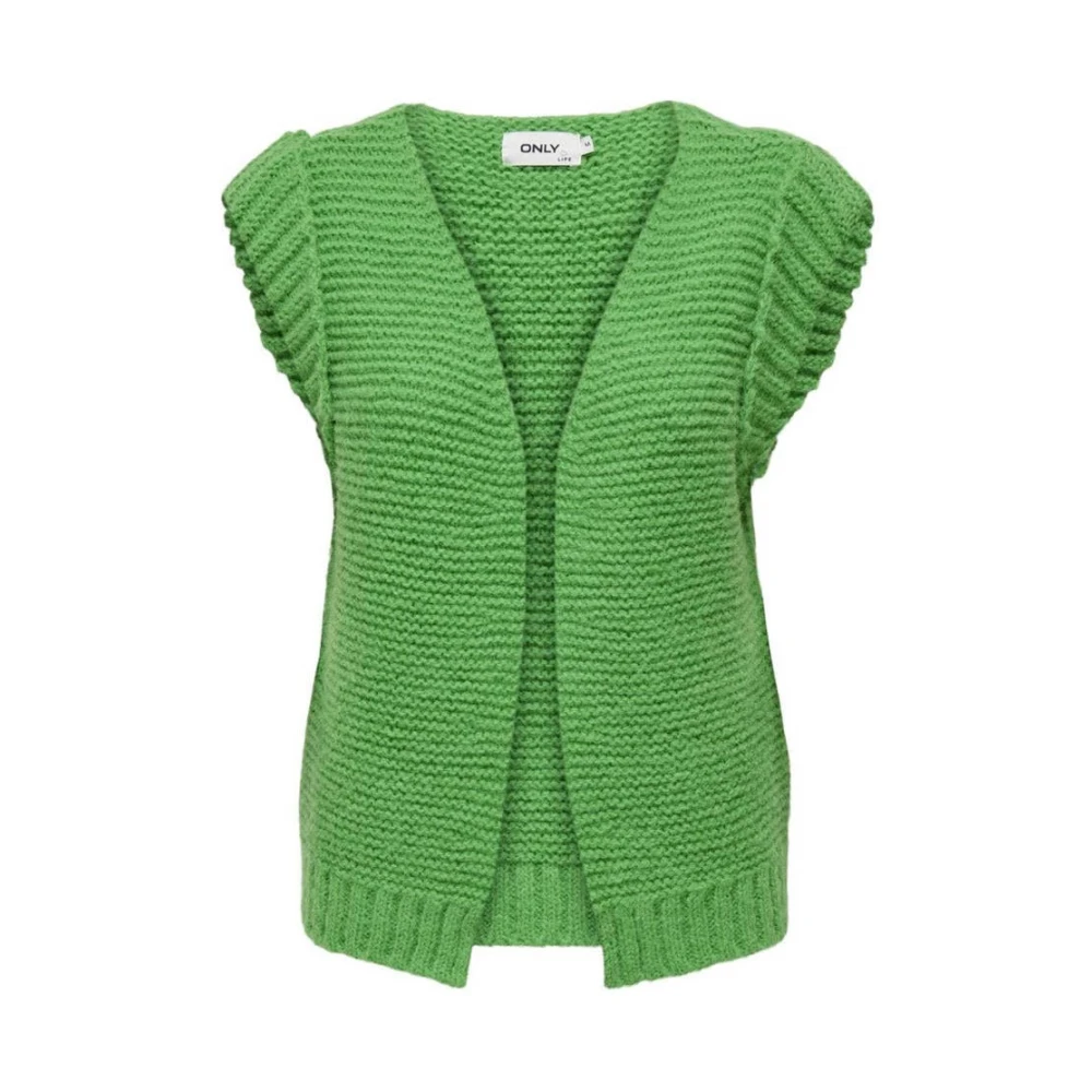 Only Island Green Open Vest | Freewear Groen Green Dames