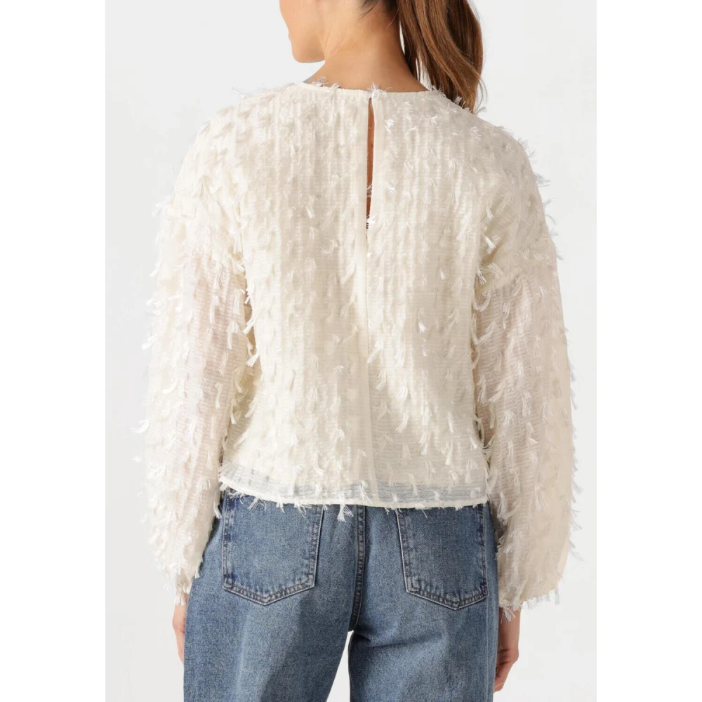 Co'Couture Elegante Ecru Blouse voor Vrouwen White Dames