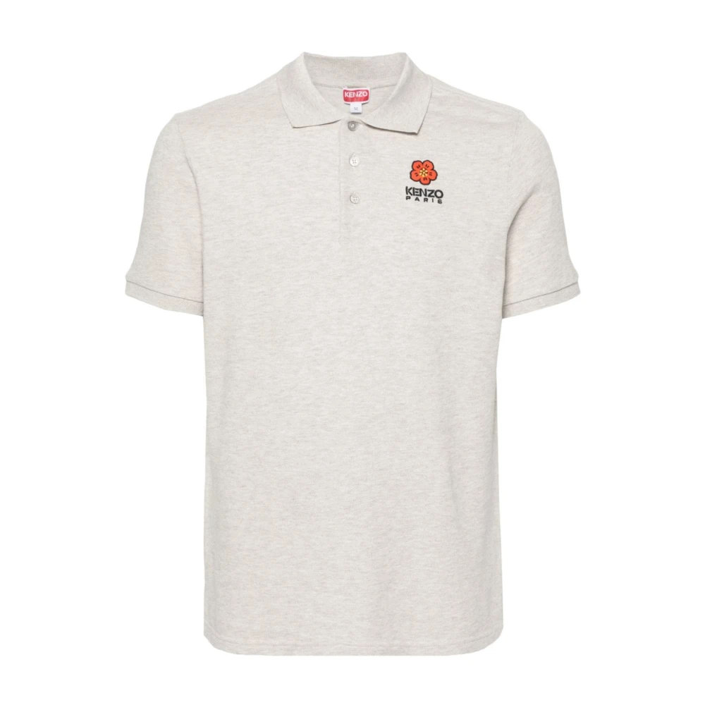 Kenzo Grijze Polo T-shirts met Geborduurd Logo Gray Heren