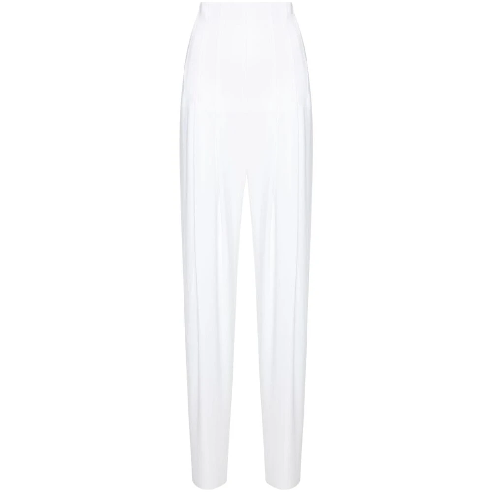 Norma Kamali Witte op maat gemaakte geplooide broek White Dames