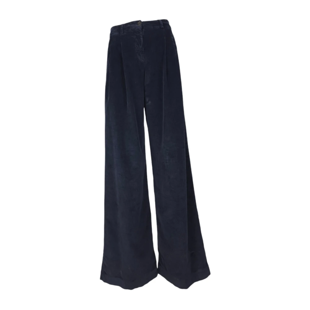 Myths Blauwe Wijde Pijp Broek Vrouwen Blue Dames