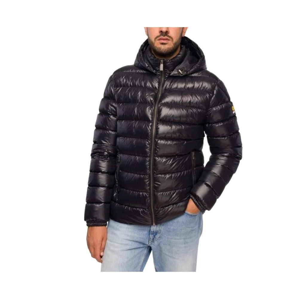 Ciesse Piumini Korte donsjas met afneembare capuchon Black Heren
