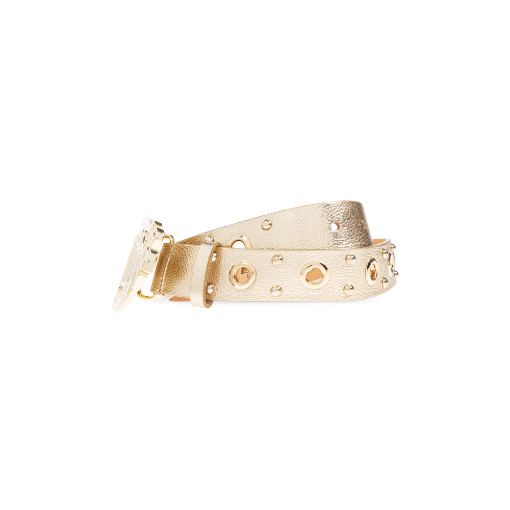 Dsquared2 Leren riem met studs Yellow Dames