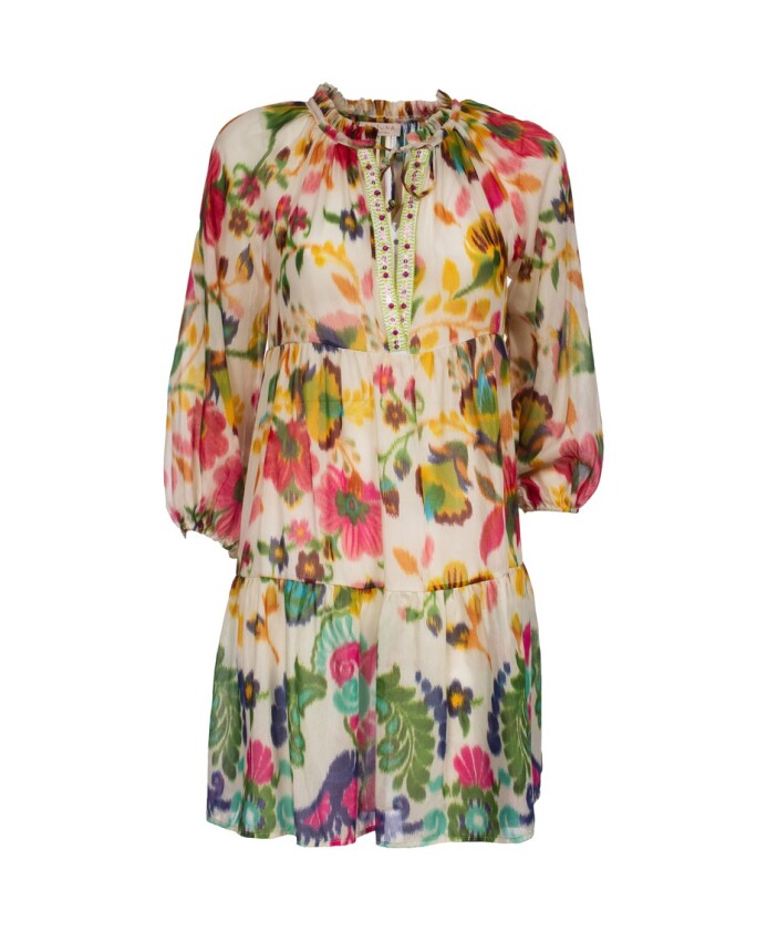 robe-coloree-a-manches-longues-asymetrique