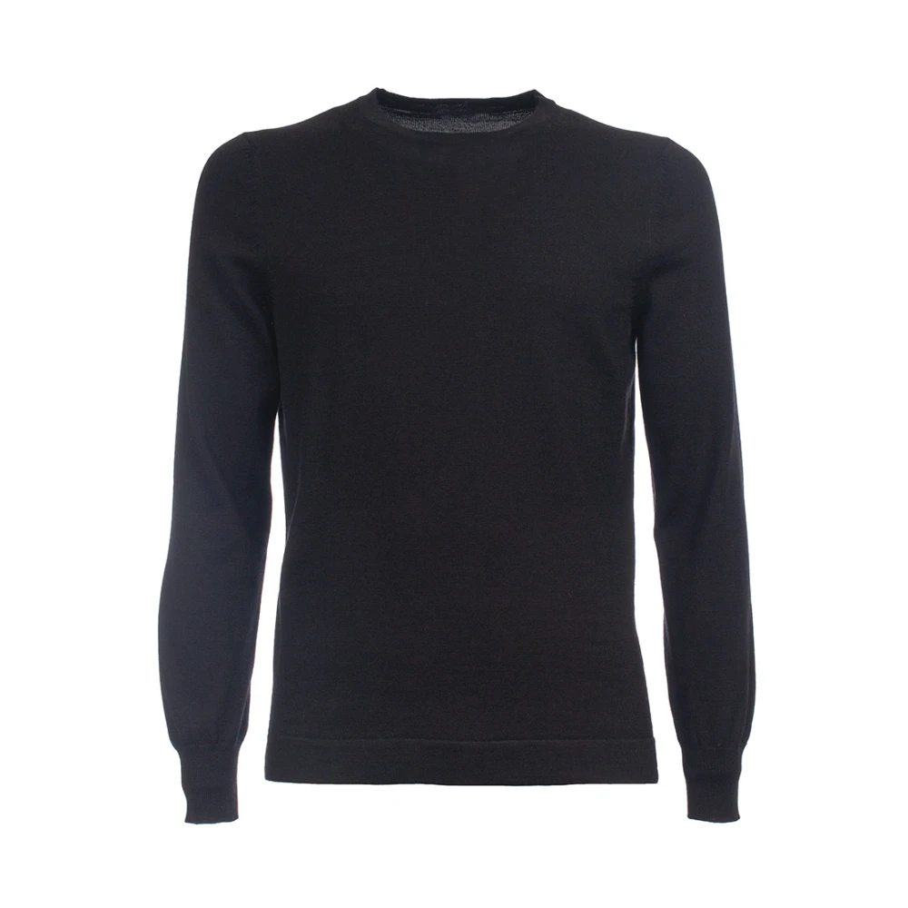 Gran Sasso Slim Fit Wollen Trui Black Heren