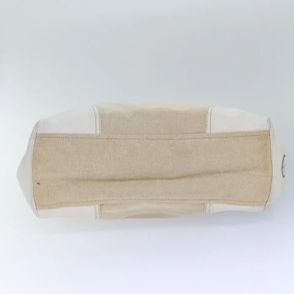 Prada Vintage Pre-owned Canvas prada-bags Beige Dames