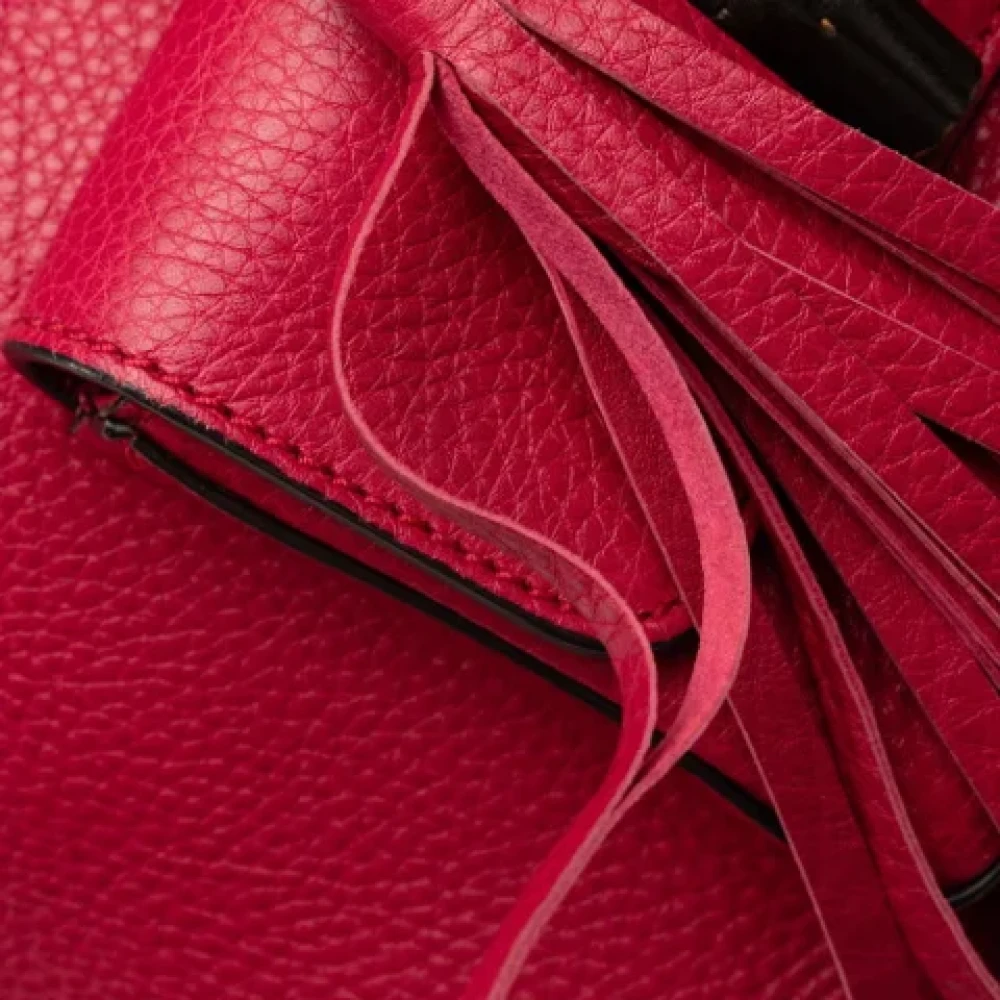 Gucci Vintage Pre-owned Leather backpacks Red Dames