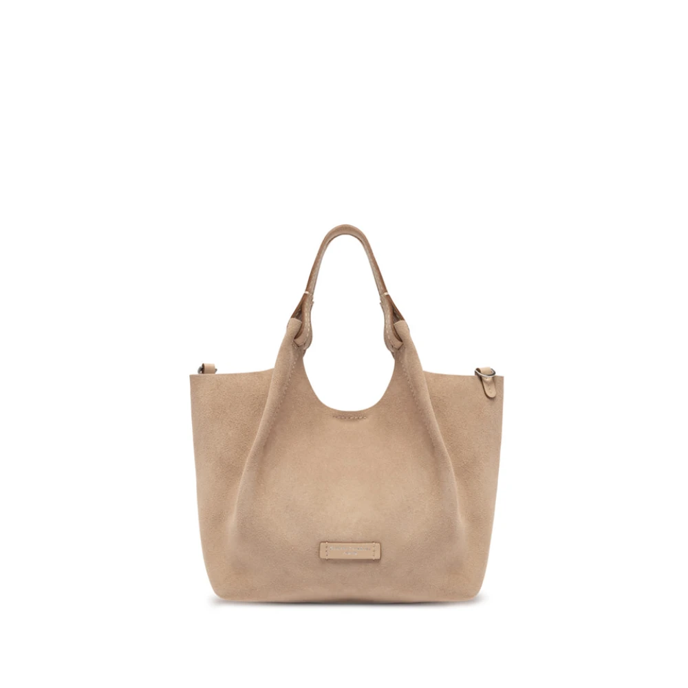 Gianni Chiarini Kvinno Beige Väskor Dam, One Size, Mocka, Dua Tote Bag