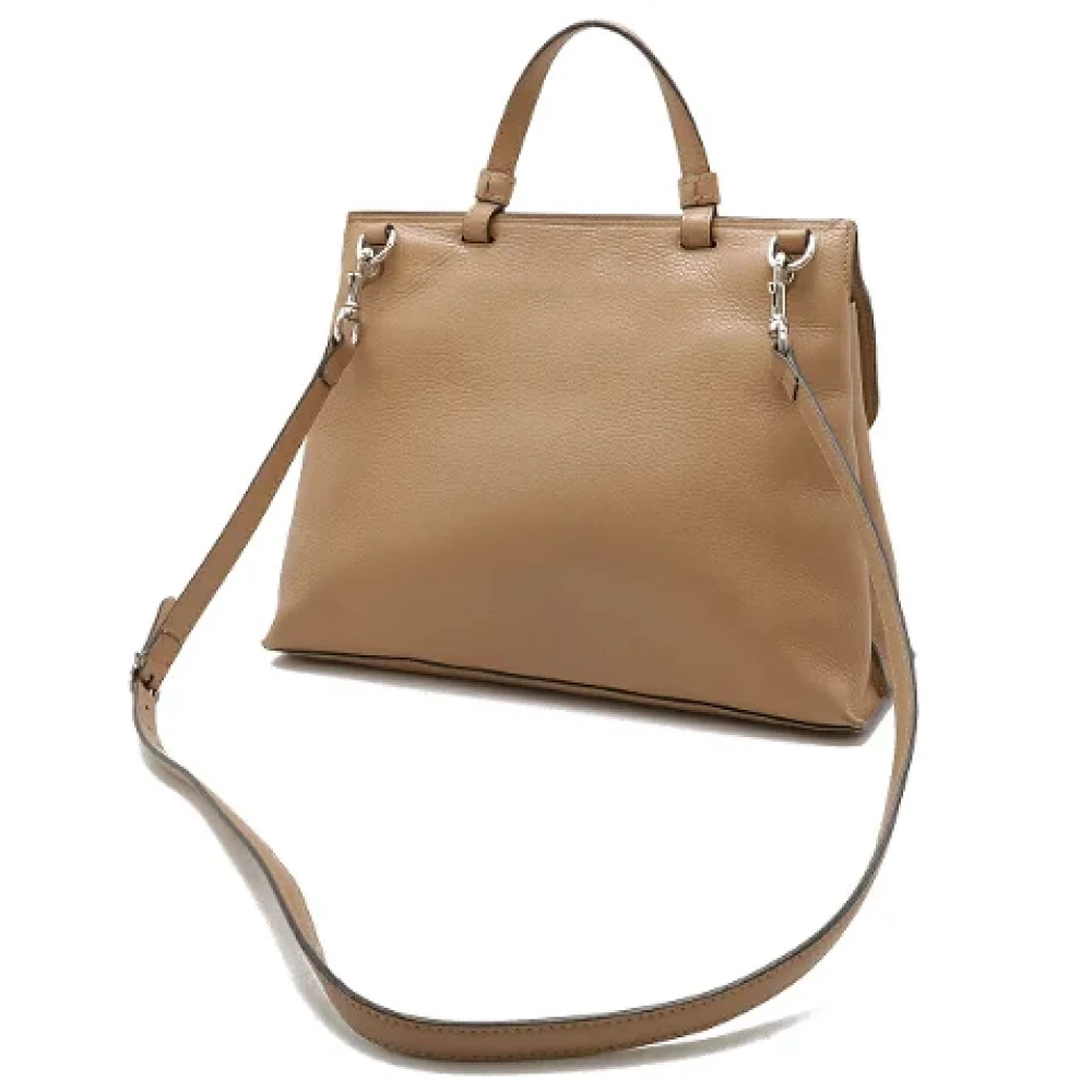 Gucci Vintage Pre-owned Leather gucci-bags Beige Dames